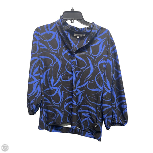 Top Long Sleeve By Chicos In Black & Blue, Size: 8