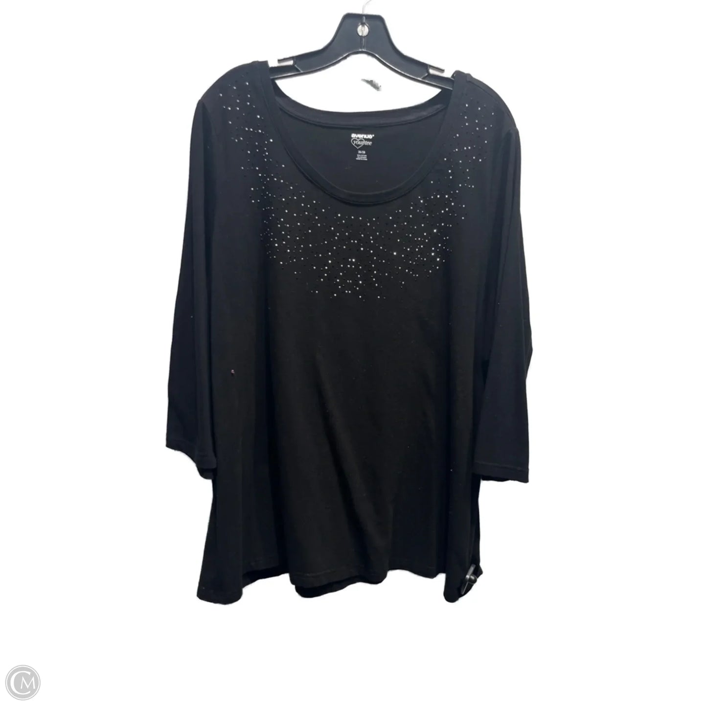 Top Long Sleeve By Avenue In Black, Size: 26