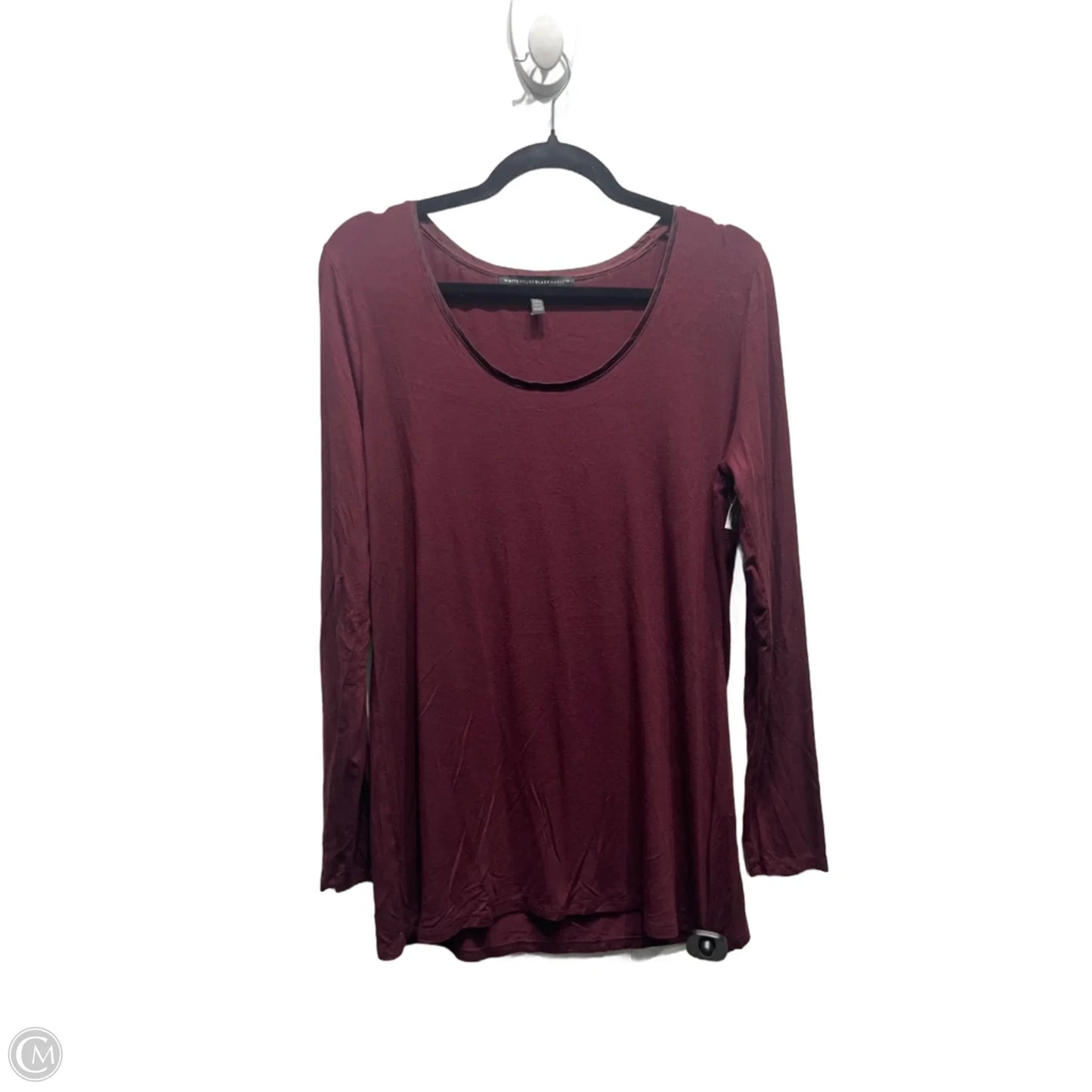 Top Long Sleeve By White House Black Market In Red, Size: L