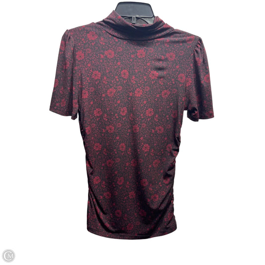 Top Short Sleeve By Michael By Michael Kors In Red & Silver, Size: S