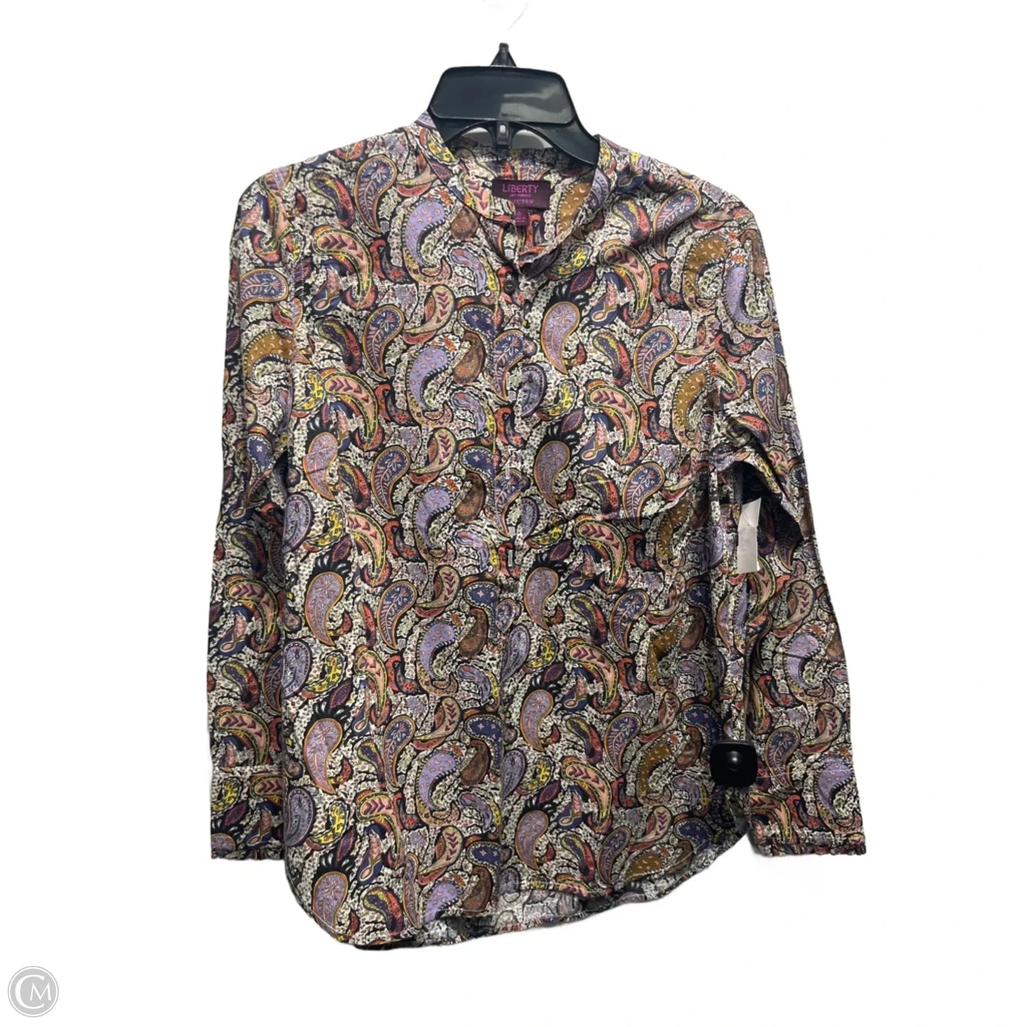 Top Long Sleeve By J. Crew In Blue & Brown, Size: 8