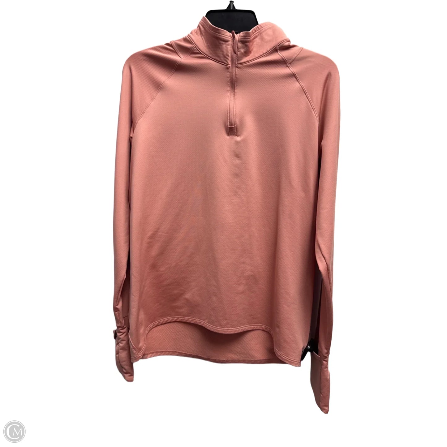 Athletic Top Long Sleeve Collar By Athleta In Peach, Size: M