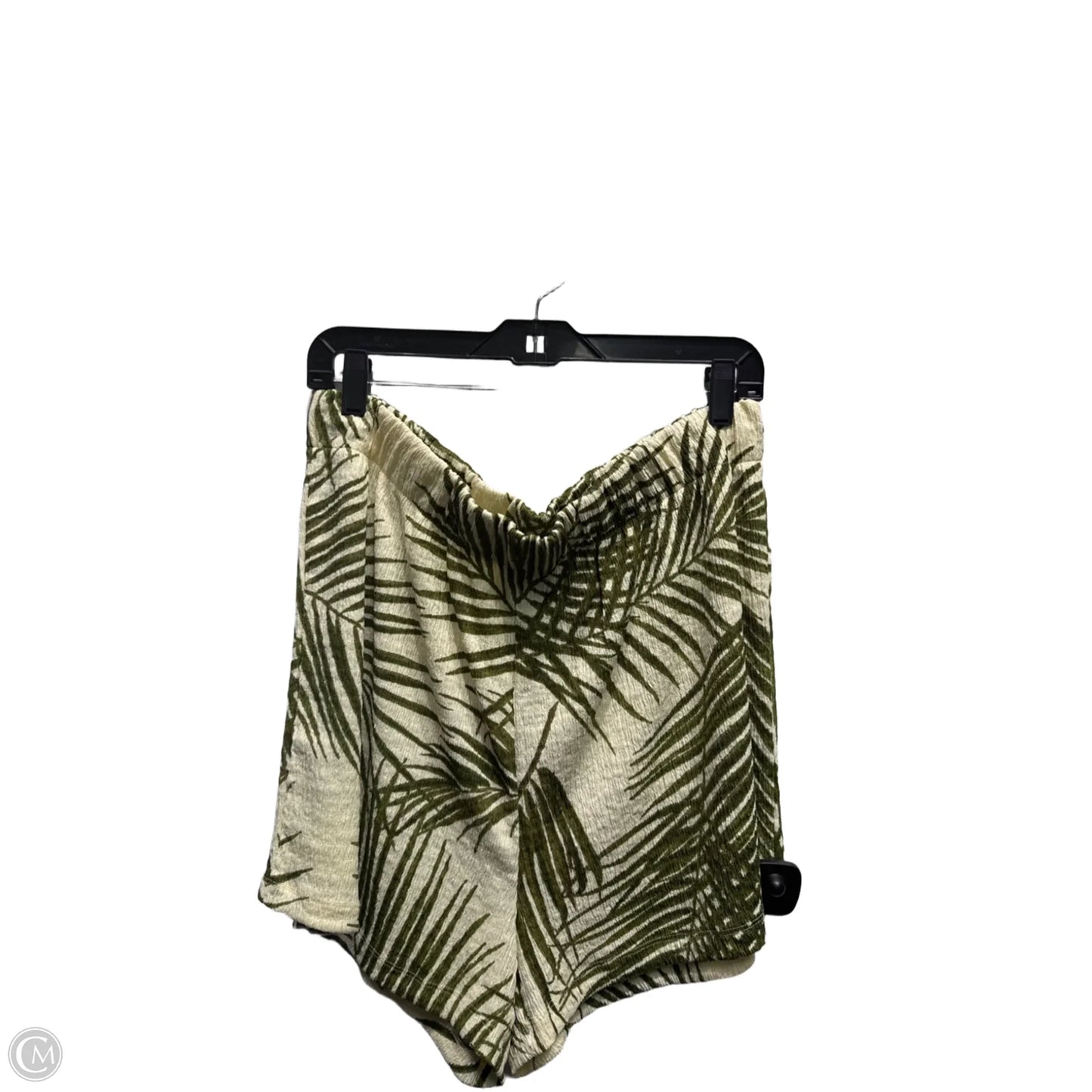 Shorts By H&m In Cream & Green, Size: L