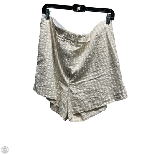 Shorts By H&m In Tan & White, Size: 16