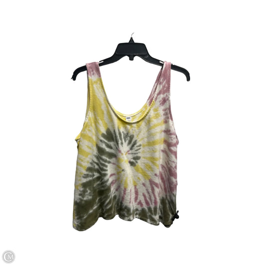 Top Sleeveless By Old Navy In Pink & Yellow, Size: L