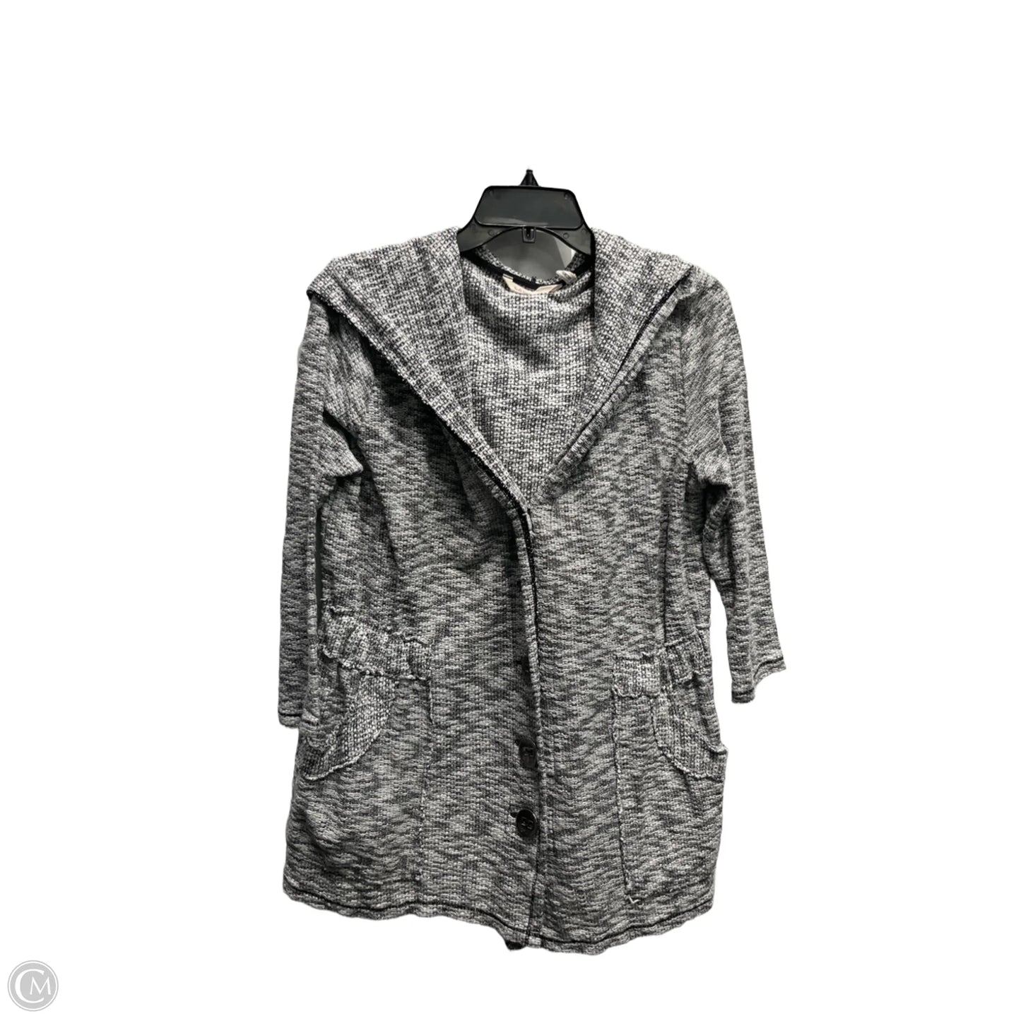 Sweater Cardigan By Soft Surroundings In Black & White, Size: M