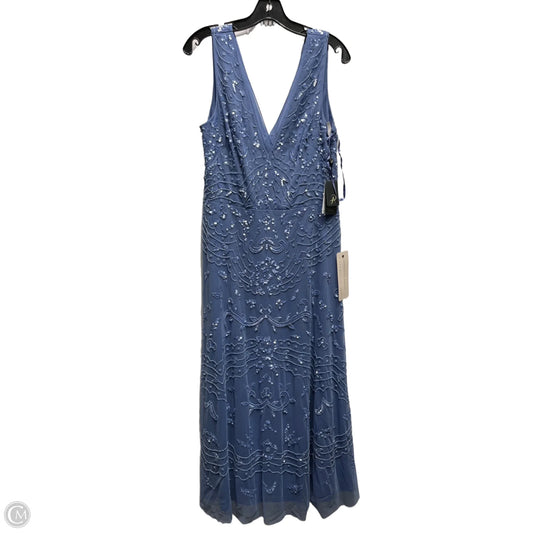 Dress Party Long By Adrianna Papell In Blue, Size: 14