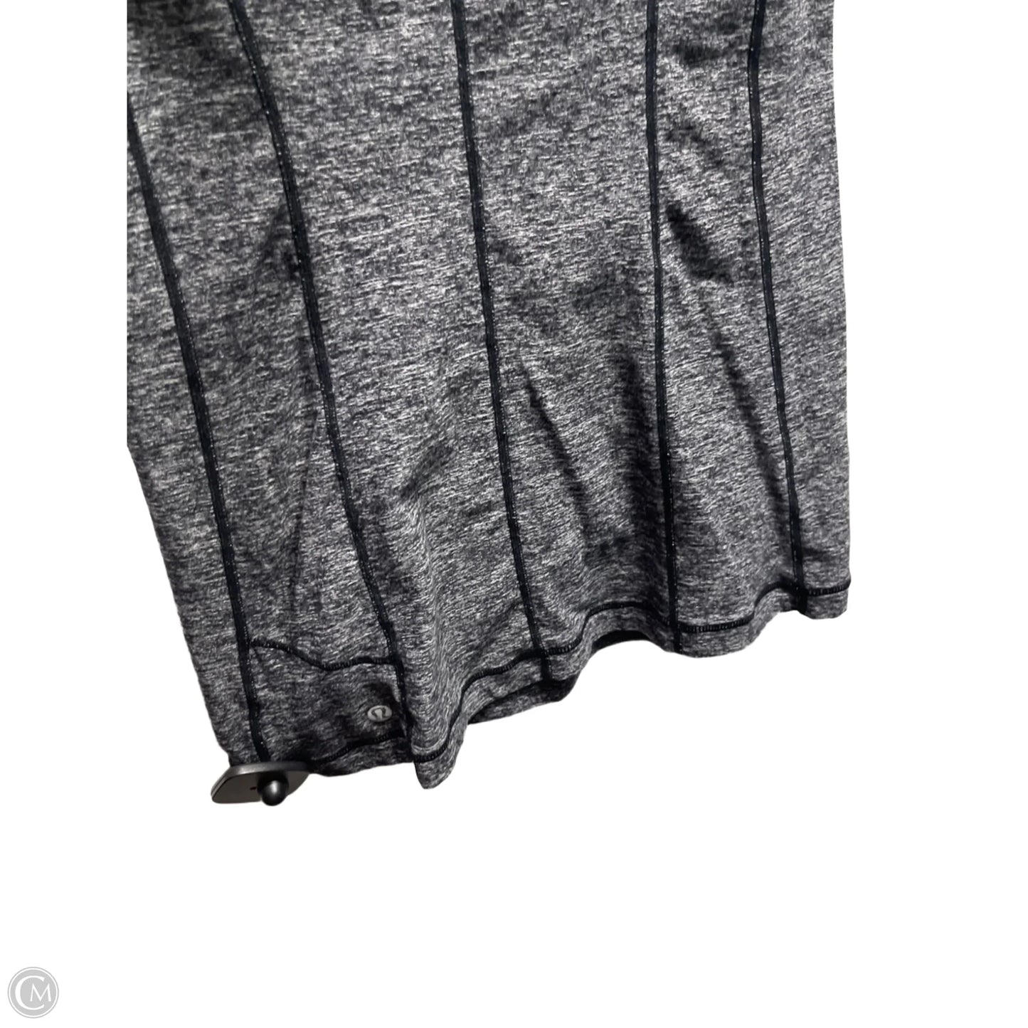 Athletic Top Short Sleeve By Lululemon In Grey, Size: 6