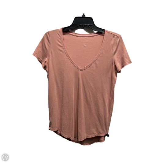 Athletic Top Short Sleeve By Lululemon In Mauve, Size: S
