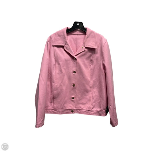 Jacket Designer By St John Collection In Pink, Size: Xl