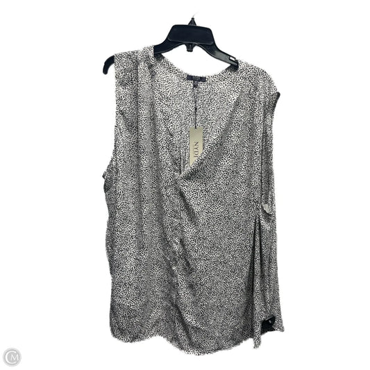 Top Sleeveless By Not Your Daughters Jeans In Black & White, Size: 3x