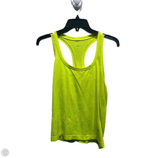 Athletic Tank Top By Lululemon In Yellow, Size: 12