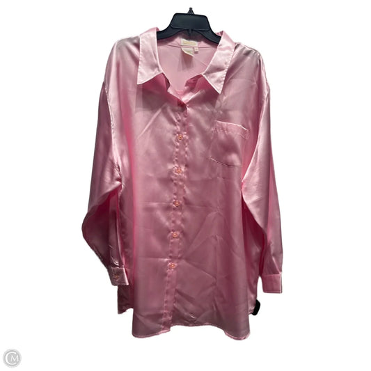 Top Long Sleeve By Romans In Pink, Size: 3x