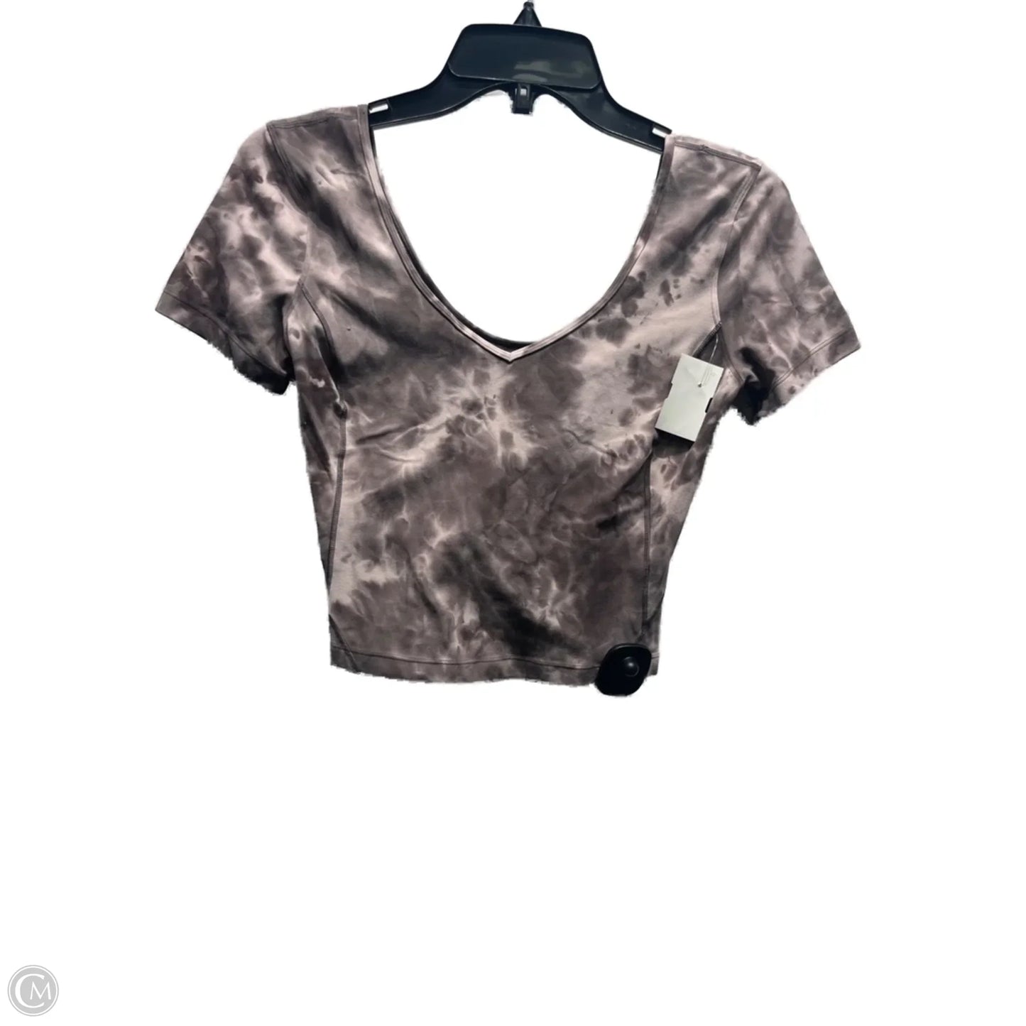 Athletic Top Short Sleeve By Lululemon In Pink & Purple, Size: 4