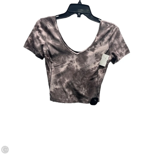 Athletic Top Short Sleeve By Lululemon In Pink & Purple, Size: 4