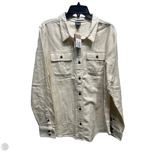 Top Long Sleeve By Patagonia In Cream, Size: Xl