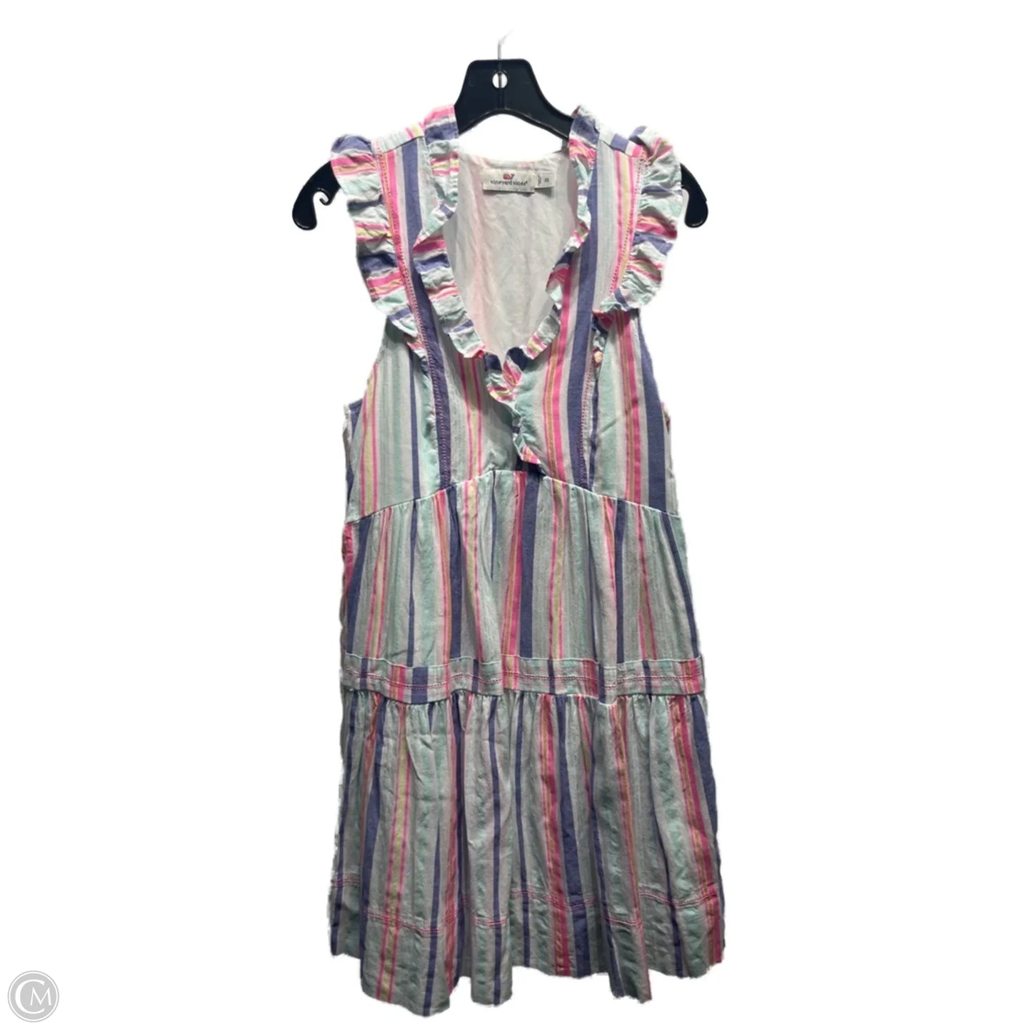 Dress Casual Short By Vineyard Vines In Blue & Pink, Size: Xs