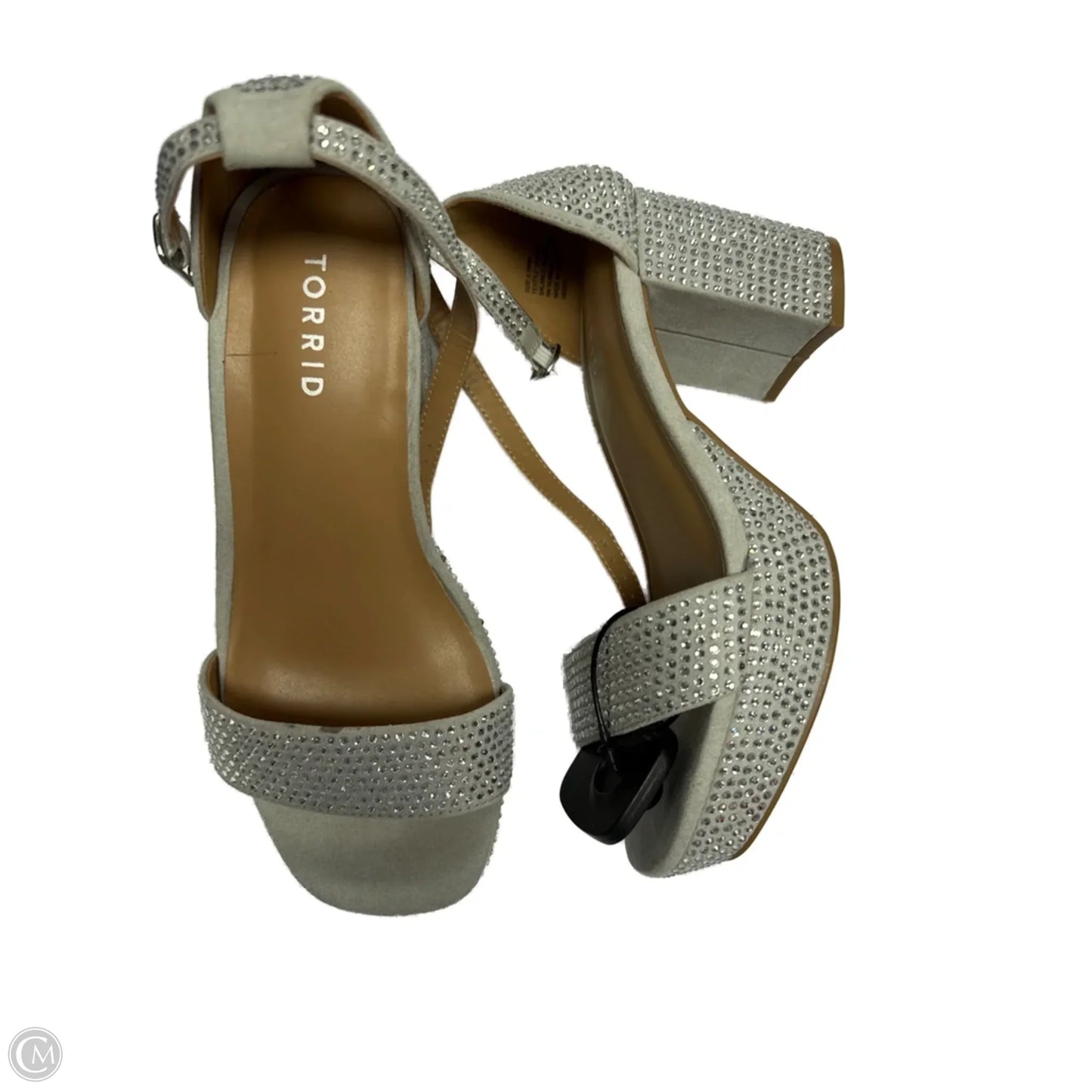 Shoes Heels Block By Torrid In Silver, Size: 6.5