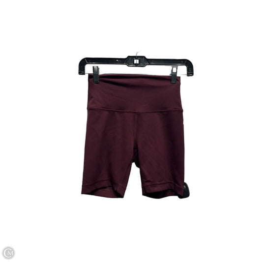 Athletic Shorts By Lululemon In Maroon, Size: 4