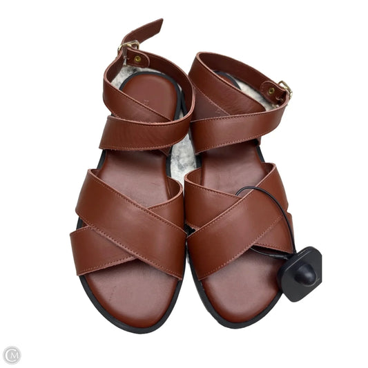Sandals Flats By Anthropologie In Brown, Size: 6.5