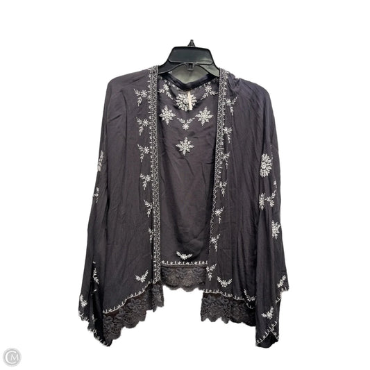 Cardigan By Free People In Grey & White, Size: S
