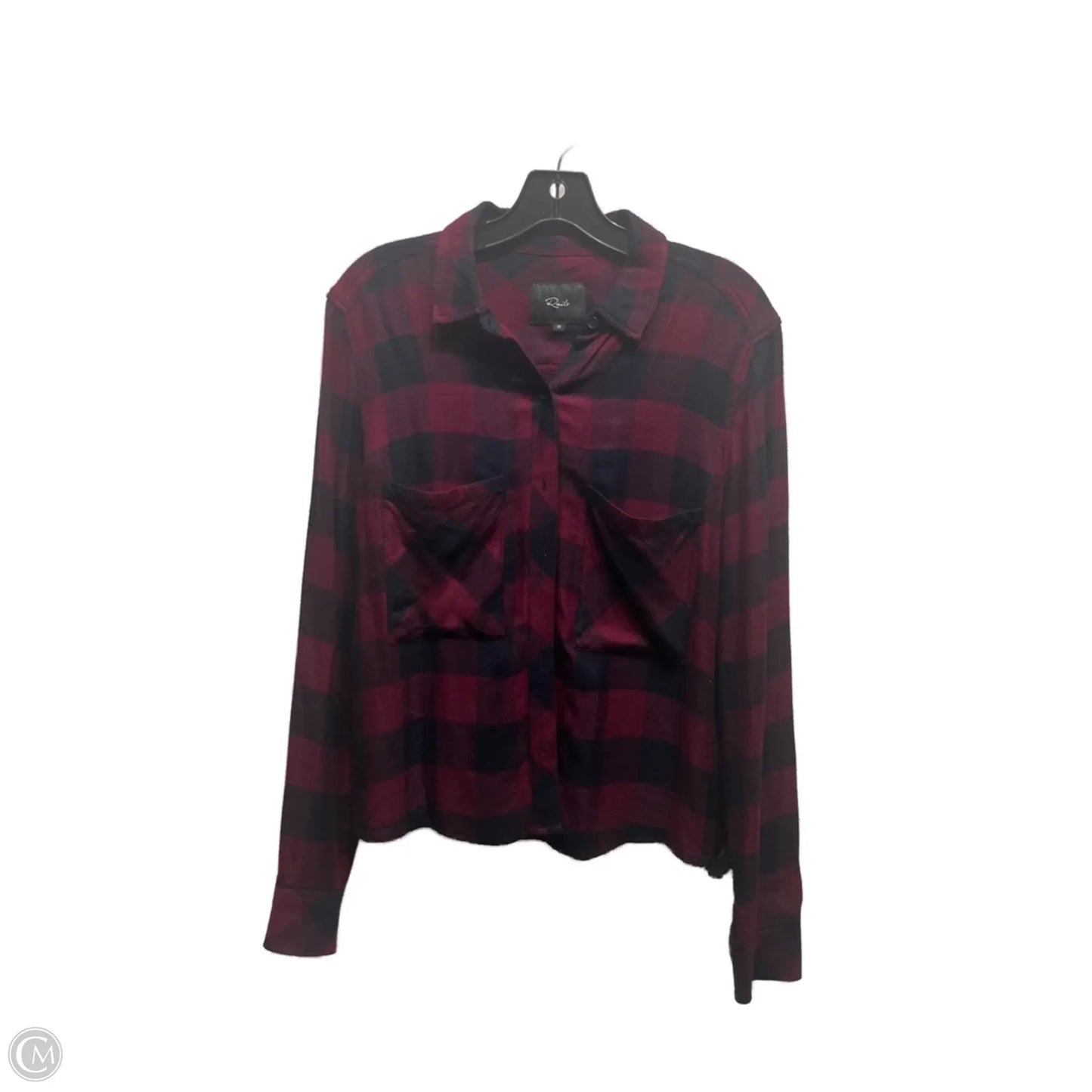 Top Long Sleeve By Rails In Black & Red, Size: Xs
