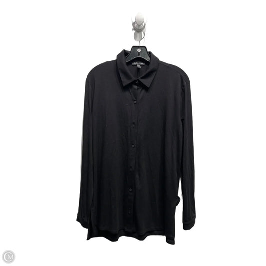 Top Long Sleeve By Eileen Fisher In Black, Size: Xxs