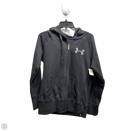 Athletic Sweatshirt Hoodie By Under Armour In Black & White, Size: S