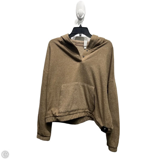 Athletic Sweatshirt Hoodie By 90 Degrees By Reflex In Brown, Size: L