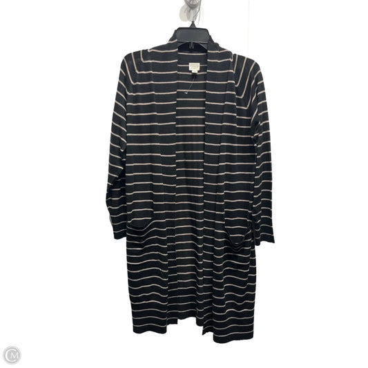 Sweater Cardigan By A New Day In Black & Cream, Size: S