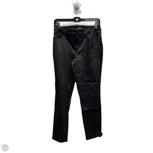 Jeans Straight By Chicos In Black Denim, Size: 0p