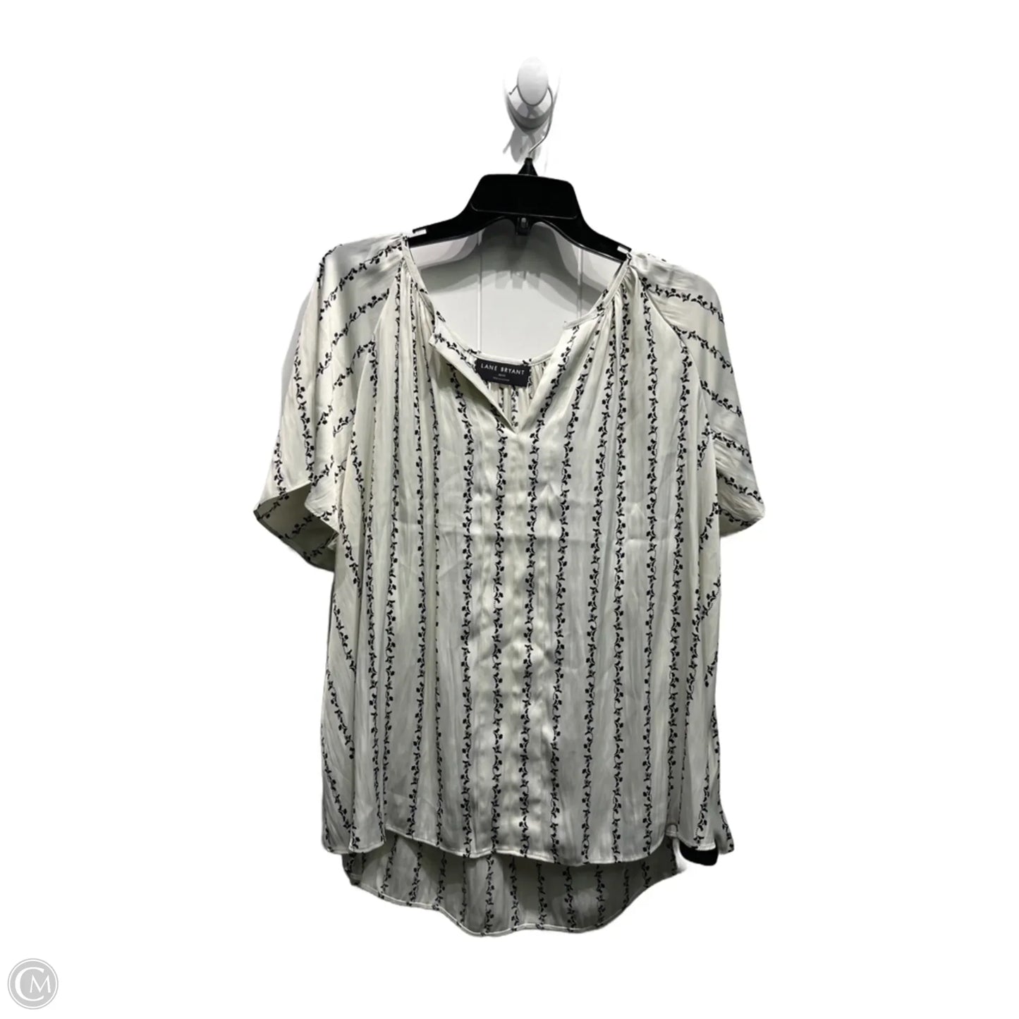 Top Short Sleeve By Lane Bryant In Black & White, Size: 18