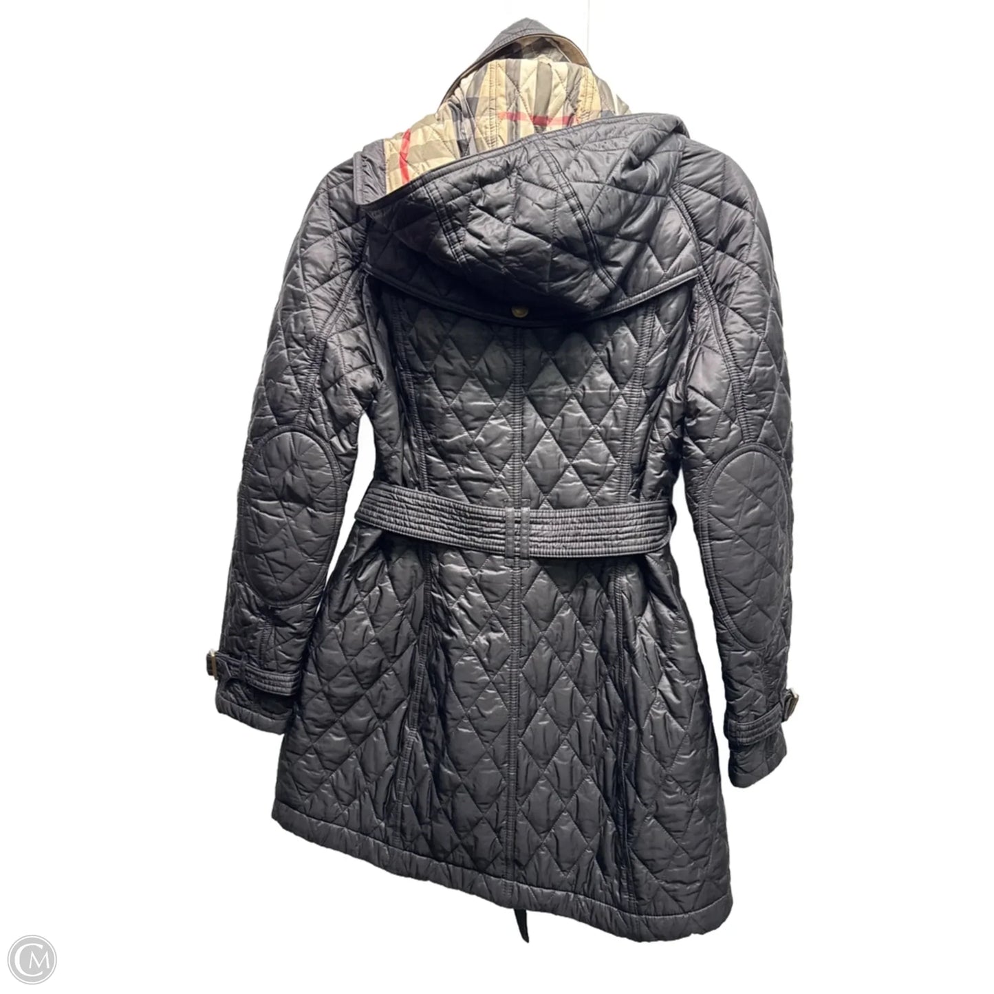 Jacket Luxury Designer By Burberry In Black, Size: M