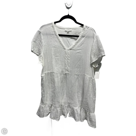 Top Short Sleeve By Beachlunchlounge In White, Size: Xl
