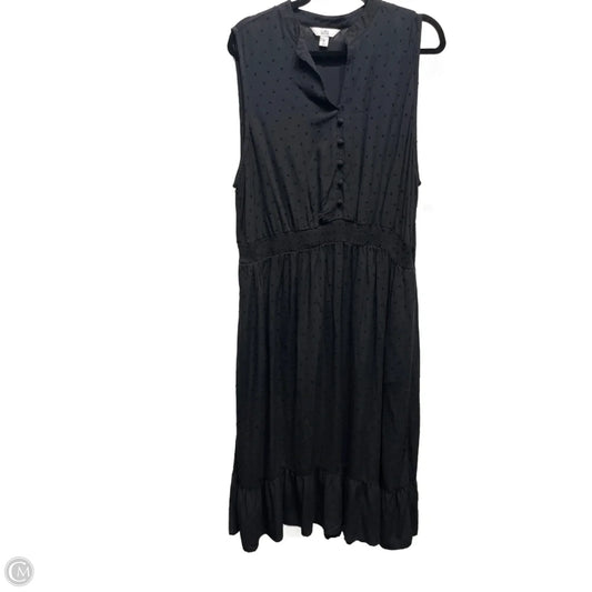 Dress Casual Midi By Croft And Barrow In Black, Size: Xl