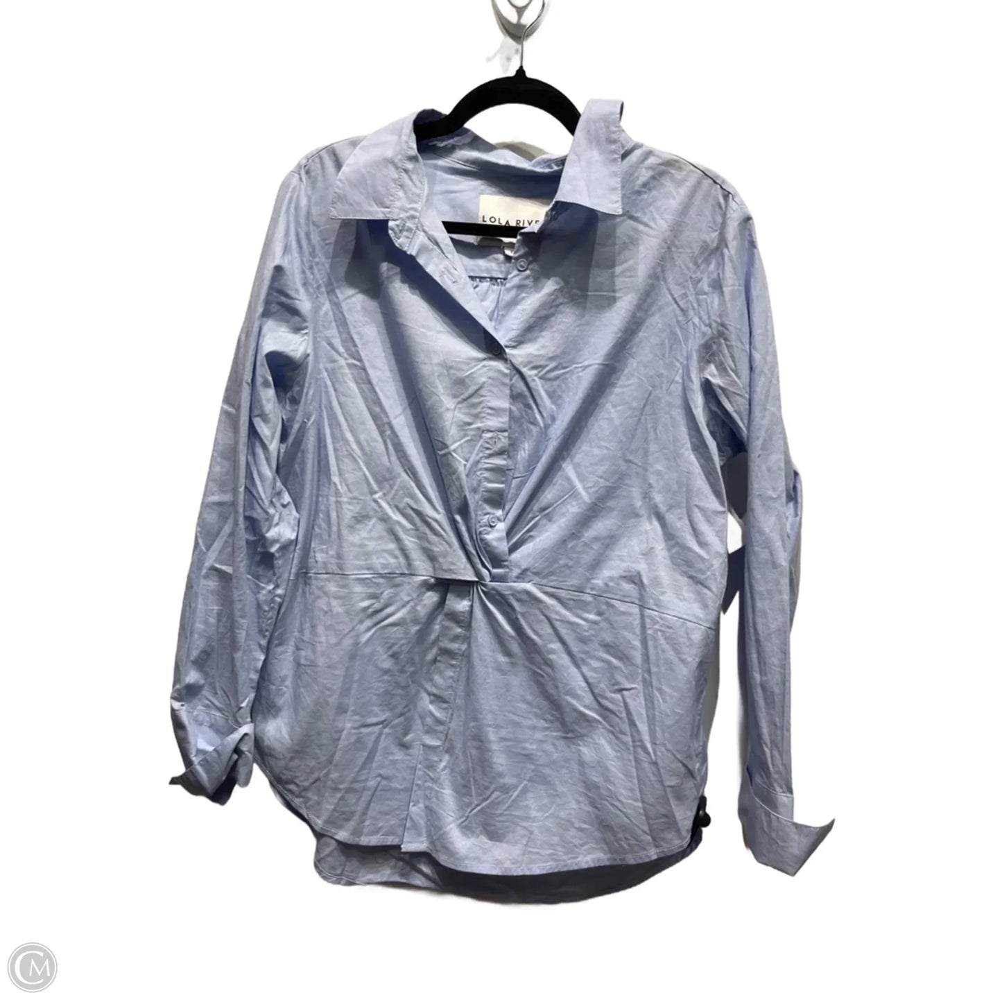 Top Long Sleeve By Lola River In Blue, Size: L