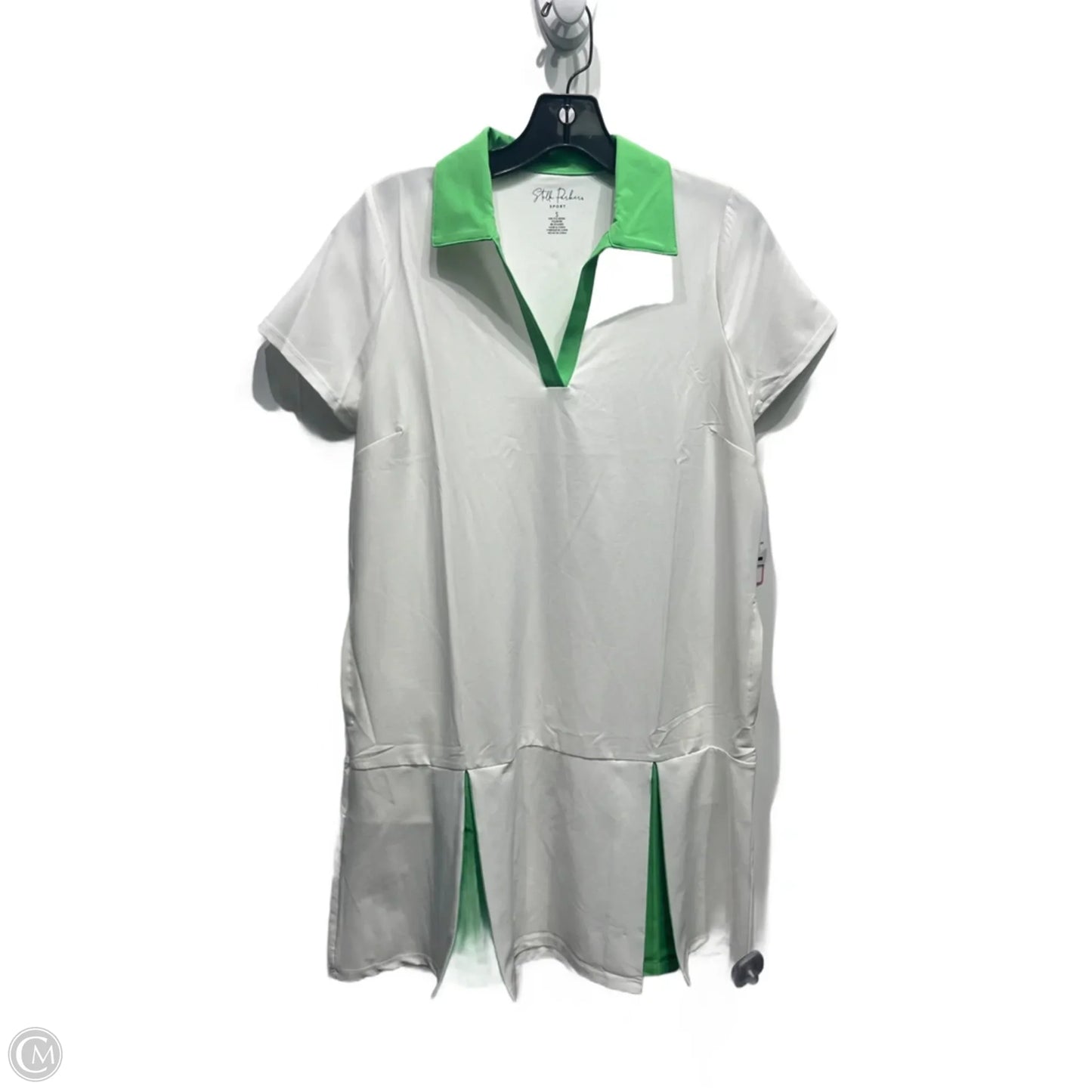 Dress Casual Short By Stella Parker In Green & White, Size: S