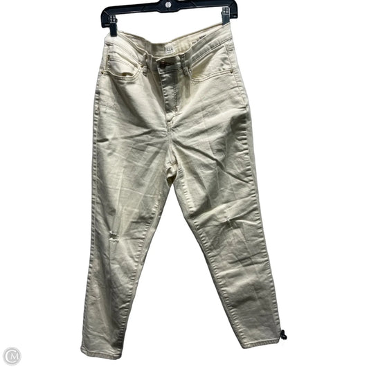 Jeans Skinny By Nicole Miller In Cream Denim, Size: 10