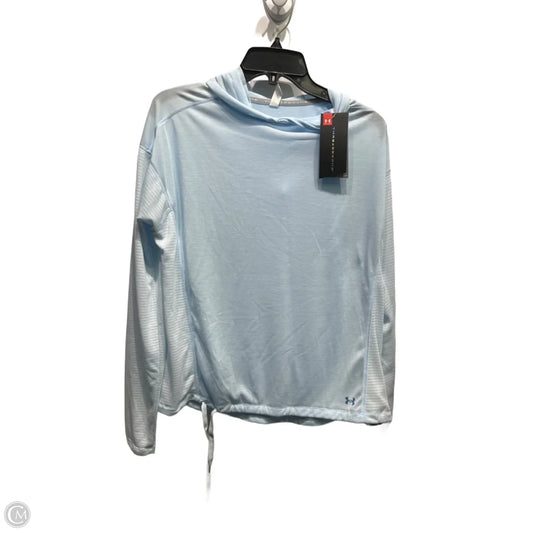 Athletic Top Long Sleeve Hoodie By Under Armour In Blue, Size: S