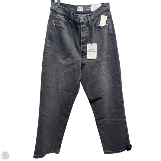 Jeans Straight By Nicole Miller In Black Denim, Size: 10