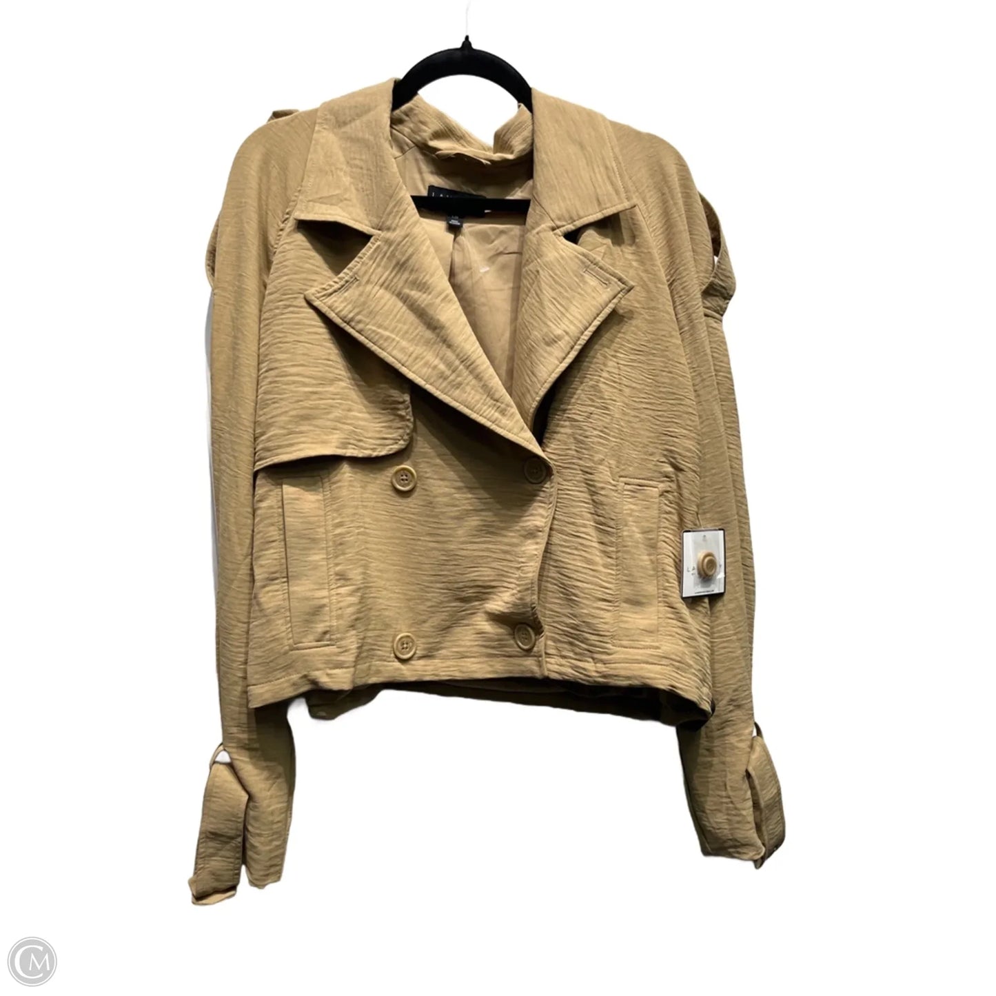Jacket Moto By Laundry In Brown, Size: L