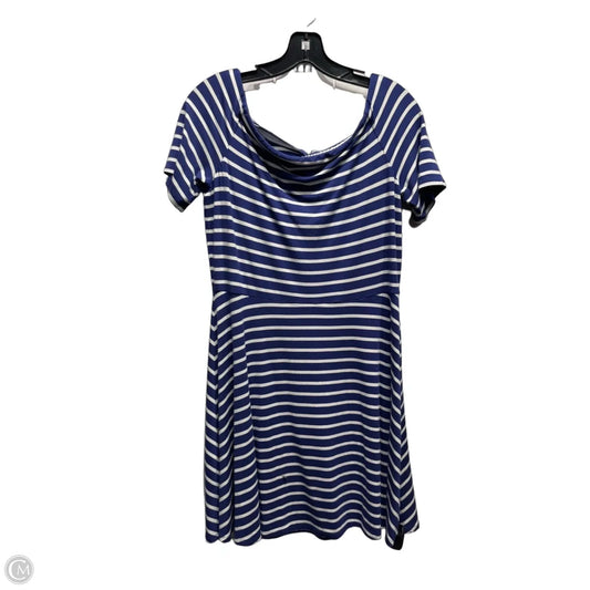 Dress Casual Short By White House Black Market In Blue & White, Size: L