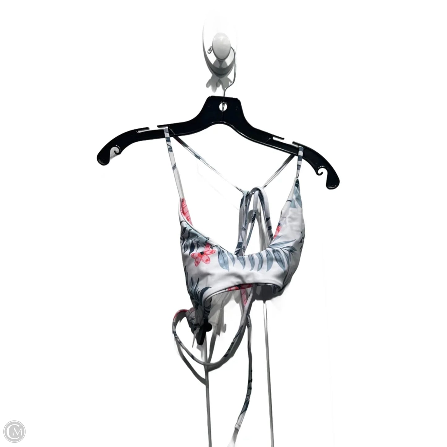 Swimsuit Top By Clothes Mentor In Green & White, Size: Xs