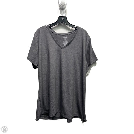 Top Short Sleeve Basic By Nine West Apparel In Grey, Size: Xxl