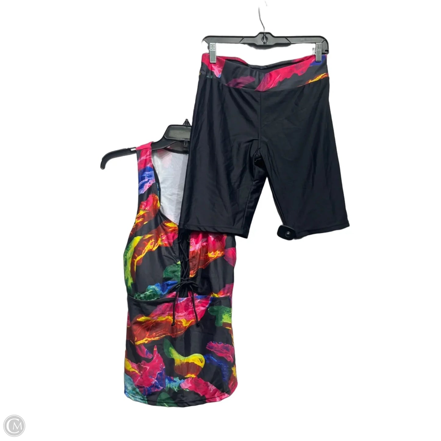 Swimsuit 2pc By Clothes Mentor In Black & Red, Size: L