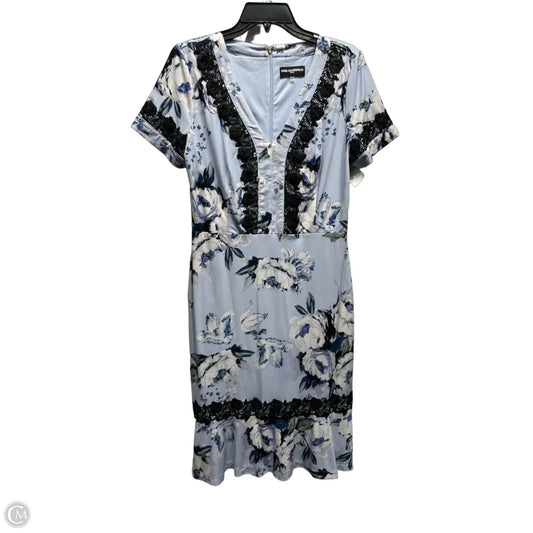 Dress Designer By Karl Lagerfeld In Black & Blue, Size: 8