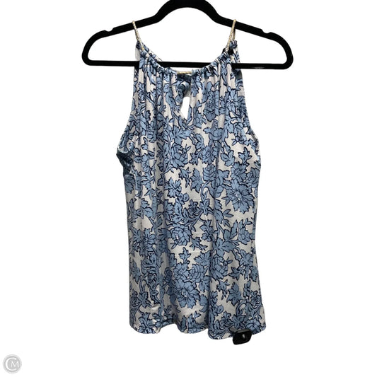 Top Sleeveless Designer By Karl Lagerfeld In Blue & White, Size: S