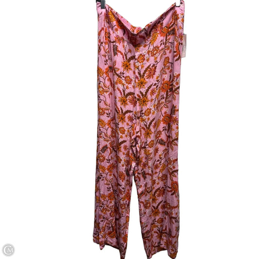 Pants Lounge By Jessica Simpson In Orange & Pink, Size: Xl
