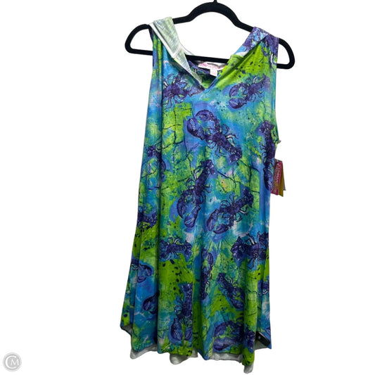 Dress Party Short By Leoma Lovegrove In Blue & Green, Size: S