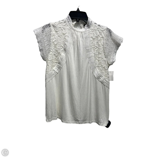 Top Short Sleeve By Cable And Gauge In White, Size: S